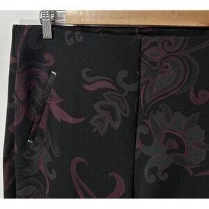 Chico's Women's So Slimming Pull On Juliet Nature Floral Ankle Pant Sz 12 (2)